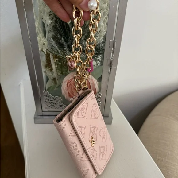 JUICY COUTURE Pink Women's Wallet Clutch with Gold Chain - Picture 4 of 11